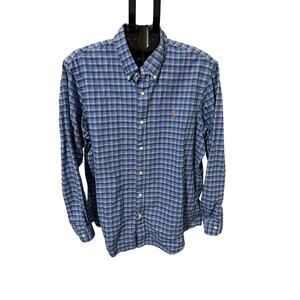 Polo Ralph Lauren Blue Plaid Button Down Shirt Size XL Long Sleeve Excellent